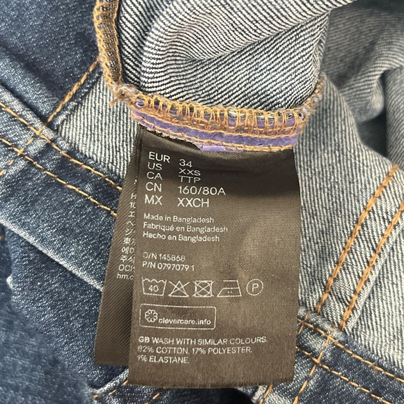 Divided Women’s Denim Stretch Belted Jumper Size XXS - Picture 4 of 7